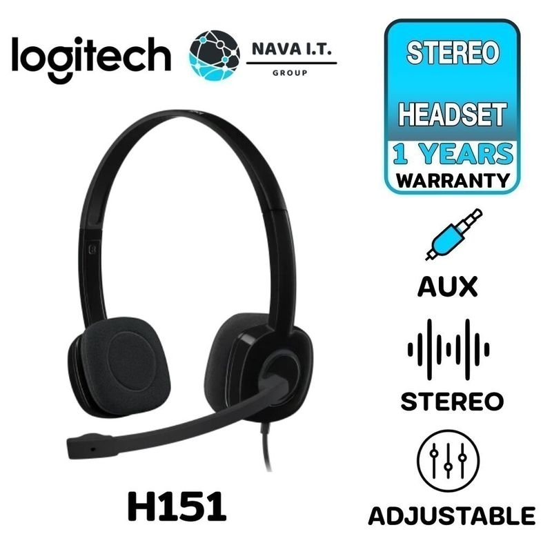 ⚡️กรุงเทพฯด่วน1ชั่วโมง⚡️ LOGITECH H151 STEREO HEADSET (หูฟังสเตอริโอพร้อมไมโครโฟนตัดเสียงรบกวน) รับประกัน 1 ปี