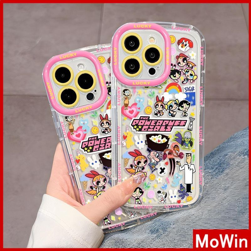 Mowin - เข้ากันได้สำหรับ 15 เคสไอโฟน11 เคส iphone 11 เคส 15 pro max เคส iPhone สดใสเงาเคสใสถุงลมกันกระแทกนุ่ม TPU การ์ตูนสาวคอลเลกชันเข้ากันได้กับ 14 PRO MAX 13 12 XR XS 8 PLUS