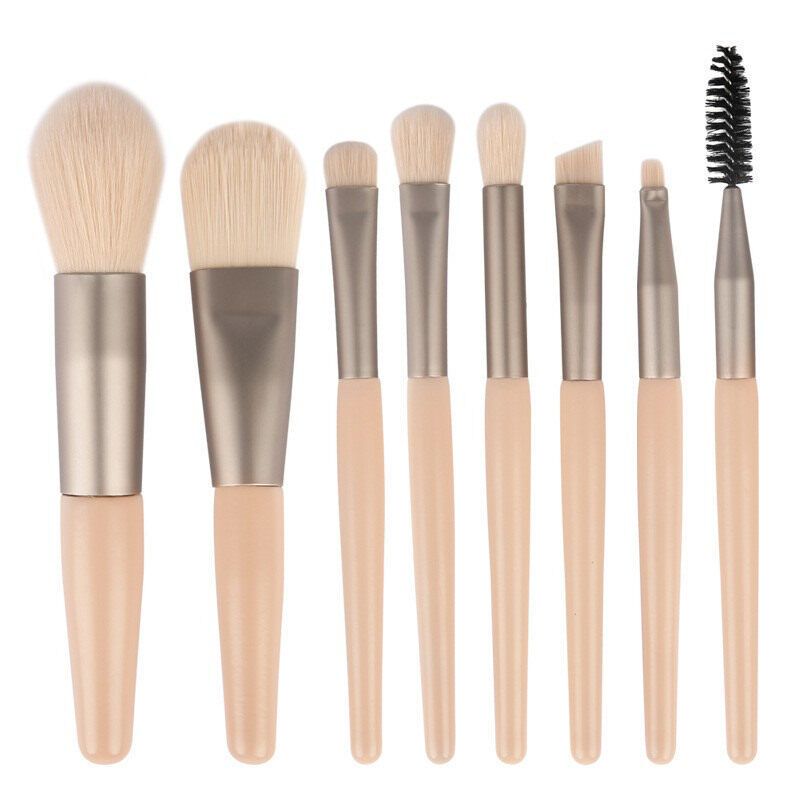 แปรงแต่งหน้า 8 ชิ้น ชุดแปรงแต่งหน้า Makeup Brush ชุด ฟองน้ำแต่งหน้า แปรงปัดแป้ง แปรงปัดแก้ม เซ็ทแปรงแต่งหน้า ขนนิ่ม ไม่บาดหน้