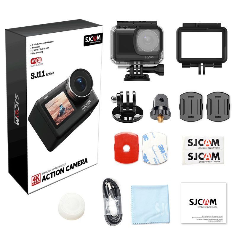 SJCAM:SJ11 Active 4K,ดำ,Free Shipping