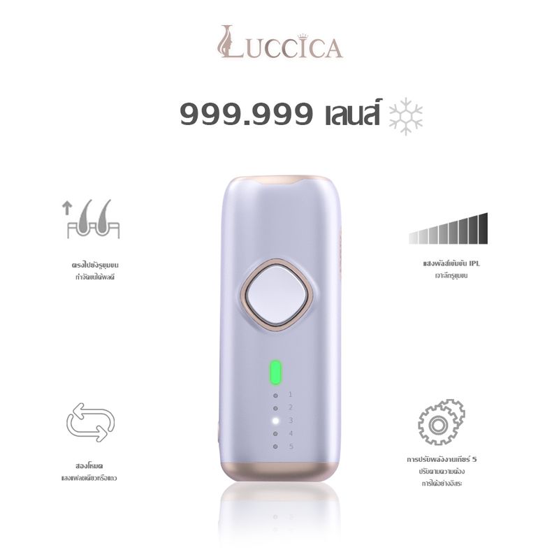 luccica-เลเซอร์กำจัดขน กำจัดขนด้วย IPL กำจัดขนถาวร กำจัดขนด้วยเลเซอร์ กำจัดขนด้วยเลเซอร์ ไม่จำกัดจำนวนแฟลช