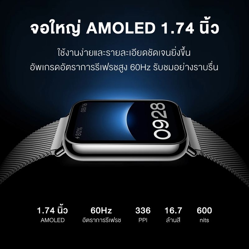 Xiaomi Smart Band 8 Pro นาฬิกาสมาร์ทวอทช์ I จอ AMOLED 1.74" 60Hz I GPS รองรับตำแหน่ง I SpO2 การตรวจสอบ I Smart Watch