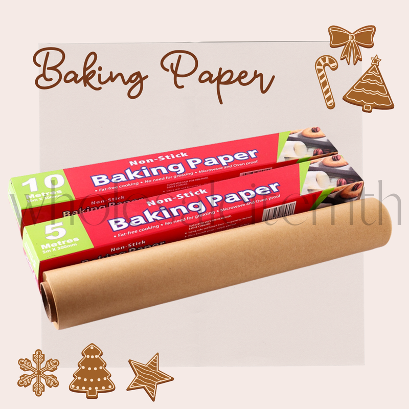 กระดาษไข กล่องชมพู 10เมตร กระดาษรองอบ กระดาษไขรองอบ Baking paper กระดาษรองอบ กระดาษรองกันติด