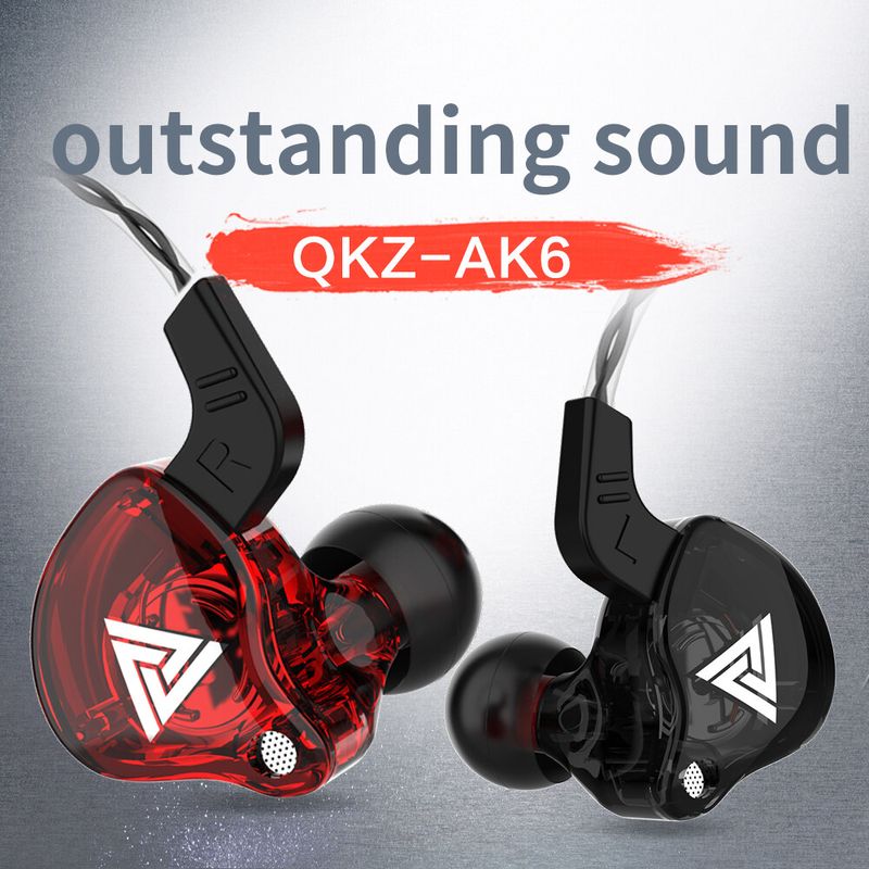 หูฟัง QKZ รุ่น AK6  in ear คุณภาพดีงาม ราคาหลักร้อย เสียงดี เบสแน่น โดนใจคนฟังเพลง สายยาว 1.2 เมตร ของแท้100% / Mango Gadget