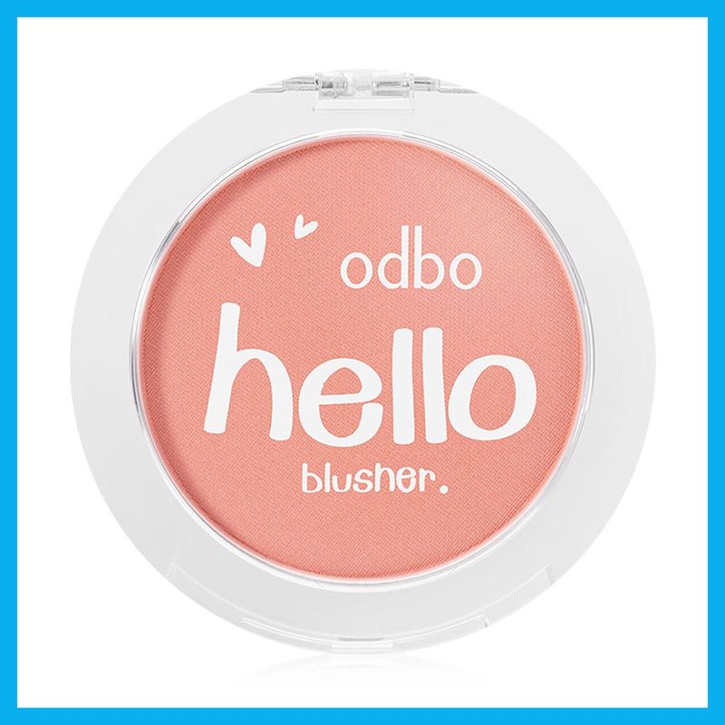 ODBO Hello Blusher 4g #Od1300-03 Rose Beige โอดีบีโอ บลัชออน เนื้อละเอียด.