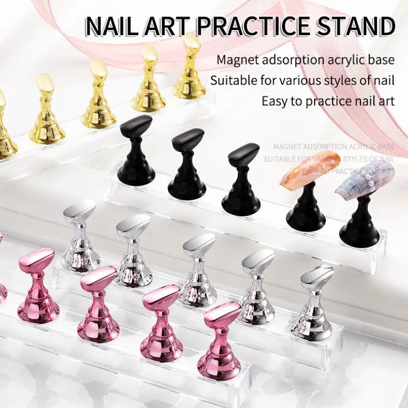 🪴แท่นแม่เหล็ก แท่นสำหรับเพ้นท์เล็บ Nail Art Display Stand Holder