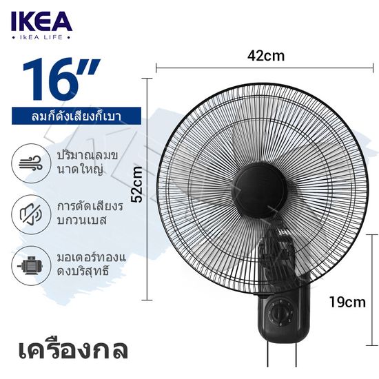 ✨ซื้อ1แถม1✨พัดลมติดผนัง 16นิ้ว มีรีโมท พัดลมไฟฟ้า พัดลม 16 นิ้ว ถูกๆ Wall Fan ส่ายหัวได้  พัดลมครัวเรือน พัดลมติดผนังราคาถูก พัดลมผนัง