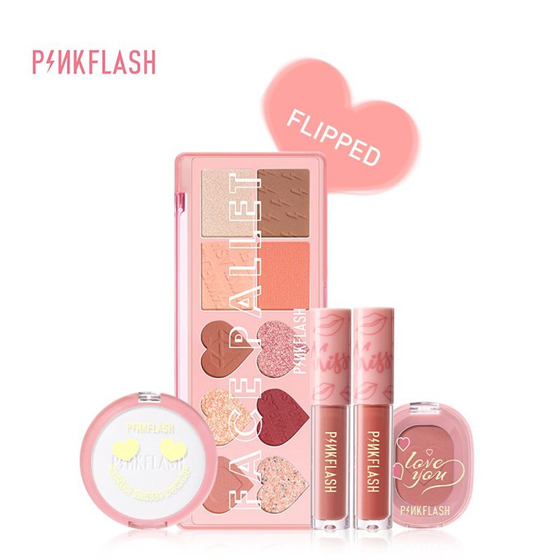 Pinkflash ชุดเครื่องสำอาง ลิปสติก เนื้อแมตต์ สําหรับแต่งหน้า 5 ชิ้น