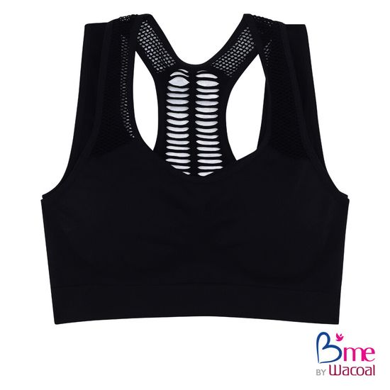 Bme (Sport Bra) เสื้อชั้นในไร้โครงรูปแบบสวมหัว รุ่น MER003 สีดำ