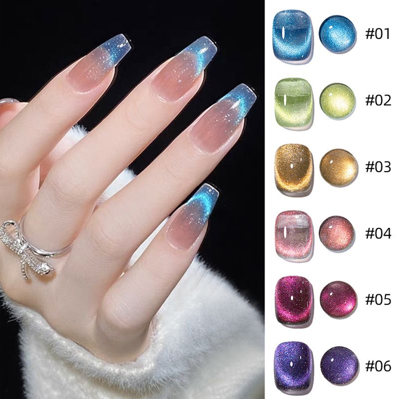 Nail Garden สีลูกแก้วสีเจล 8ml 3D สีออโรร่า รุ่นใหม่ล่าสุด 2023 ซื้อทั้งชุดแถมแม่เหล็กฟรี สีทาเล็บลูกแก้ว