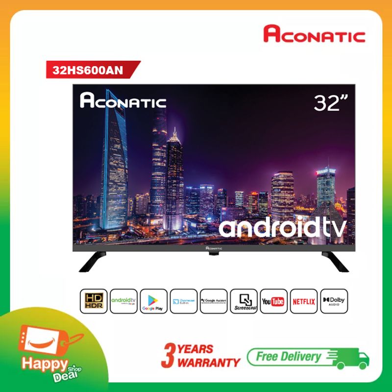 Aconatic ทีวี 32 นิ้ว LED HD Android TV 11.0