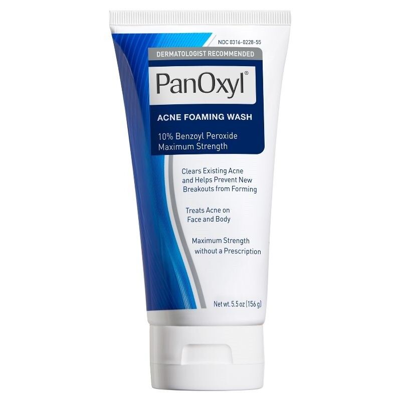 PanOxyl Acne Foaming Wash 10% Benzoyl Peroxide Maximum Strength 156g โฟมล้างหน้า โฟมล้างหน้าสิว สบู่ล้างหน้า