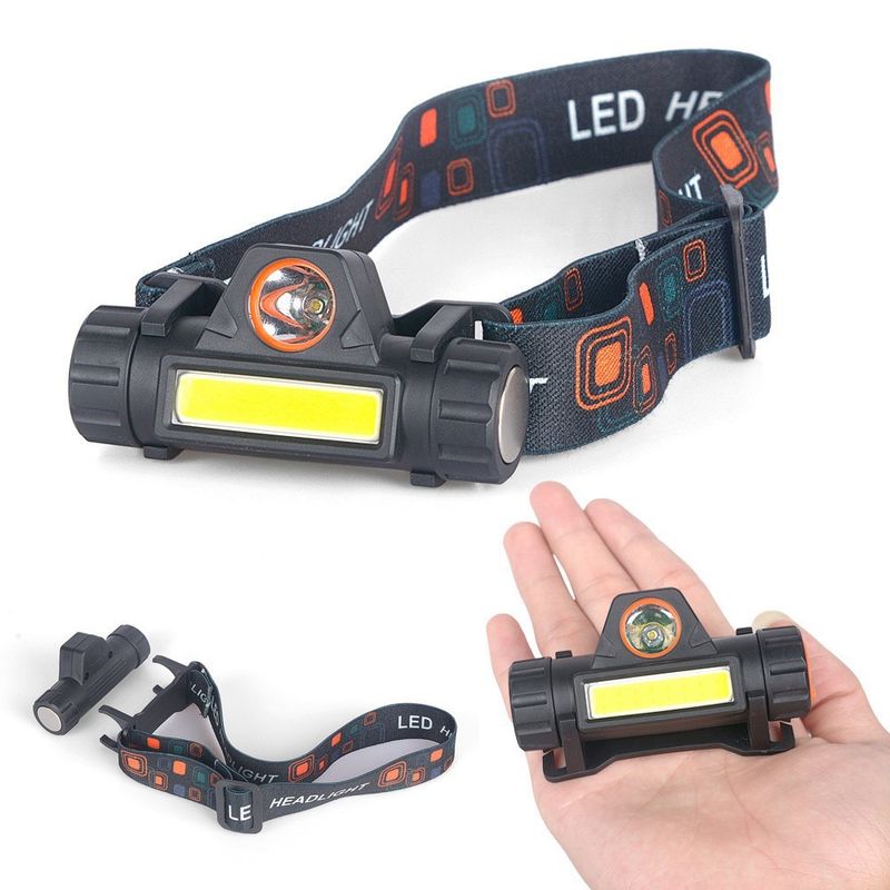 ไฟฉายคาดหัว Q5+COB 1500LM มีแม่เหล็กด้านข้าง USB Rechargeable Mini Headlight ไฟคาดหัว No.YC129