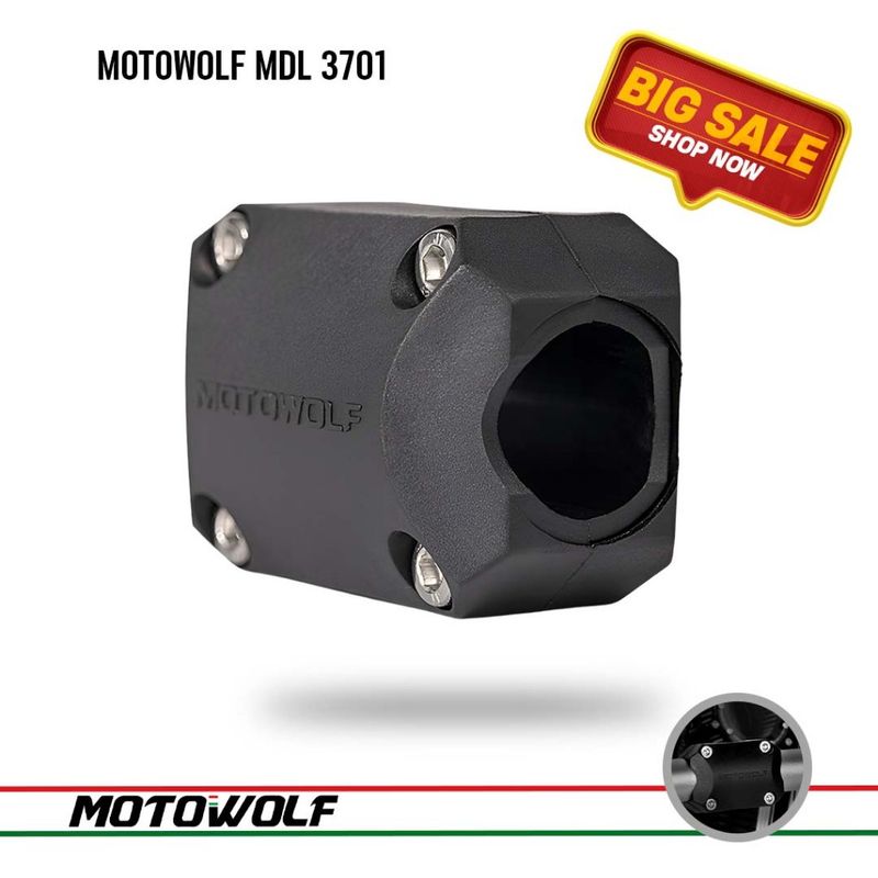 MOTOWOLF MDL 3701 ปะกับ กันล้มรอยแคชบาร์ ล้มแปะแคชบาร์ไม่เป็นรอย