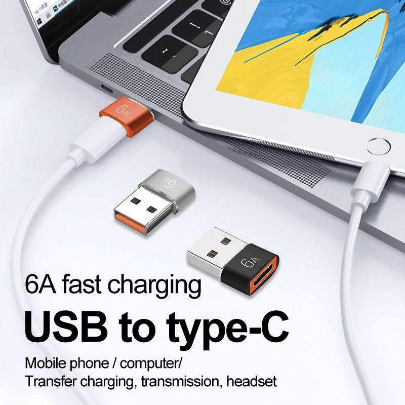 Fonken อะแดปเตอร์แปลง USB 6A เป็น Type C OTG ตัวผู้ เป็น USB C ตัวเมีย สําหรับ Samsung Huawei