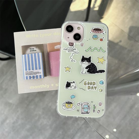 เคสโทรศัพท์มือถือ ลายแมวนม สําหรับ iPhone 15 14 Promax 13 Promax 12 Pro max 11