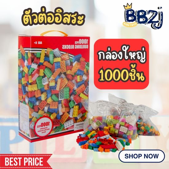 ของเล่นเด็ก ตัวต่ออิสระ 1000 ชิ้น รุ่นยอดนิยม สีสันสวยงาม เสริมสร้าง IQ และสมาธิ 1000pcs(รูปร่างพิเศษ)