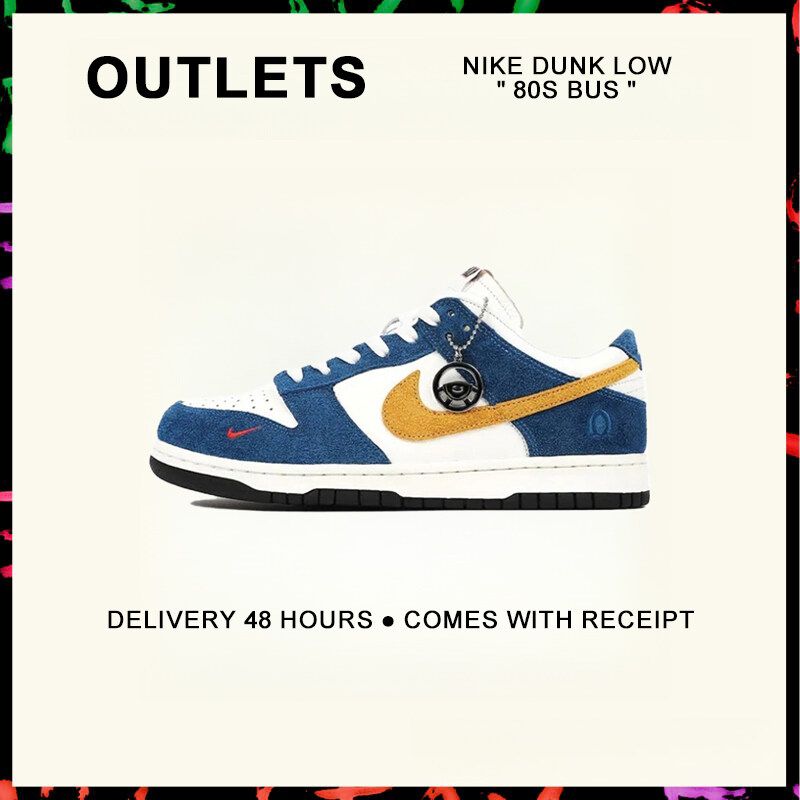 กล่องที่สมบูรณ์ Nike Dunk Low " 80s Bus " Skateboard Shoes CZ6501 - 100 รับประกัน 1 ปี