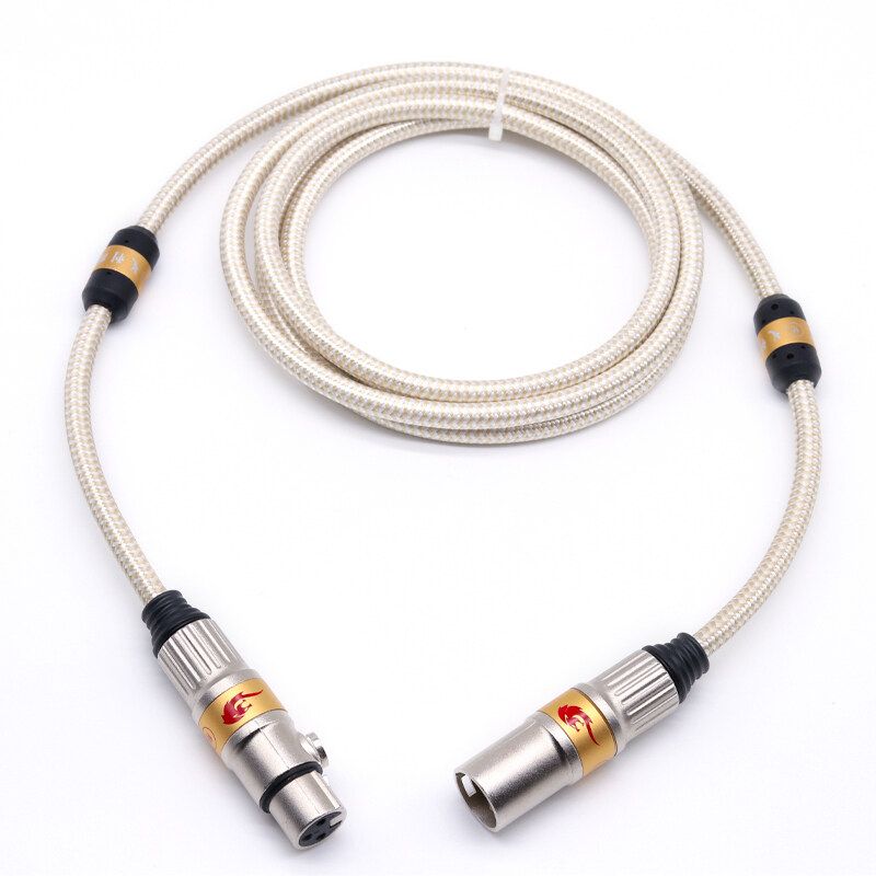 GOLLEY LION สายไมโครโฟน XLR ตัวผู้เป็นตัวเมียเข้ากันได้กับไมโครโฟนBehringerระบบลำโพง