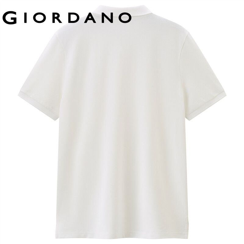 GIORDANO ผู้ชาย โปโลผ้ายืดปิเก้แขนสั้นปักลายนกฮูก Free Shipping 13013201