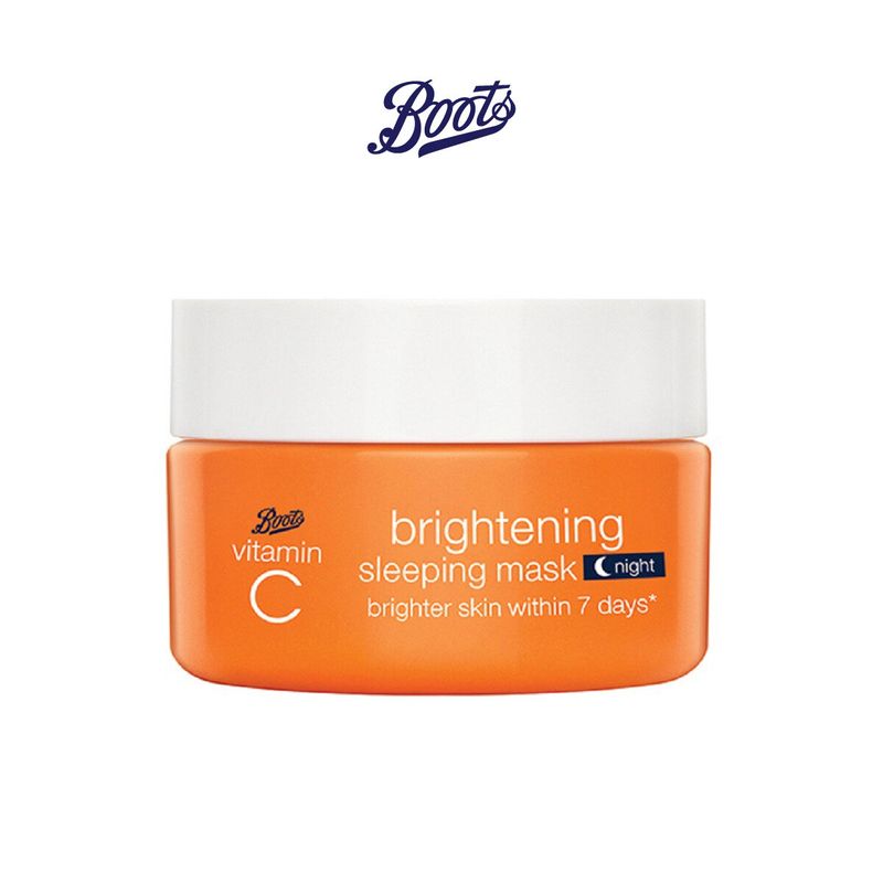 Boots Vitamin C Brightening Sleeping Mask Mini บู๊ทส์ วิตามิน ซี ไบรท์เทนนิ่ง สลีพปิ้ง มาส์ก มินิ 18 มล.