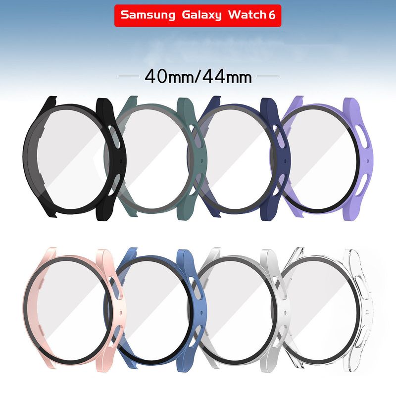 เคส Samsung Galaxy Watch 6 / Watch 6 40mm 44mm เคสPC +ฟิล์มกระจก กรอบกันรอย ซัมซุง galaxy watch 6