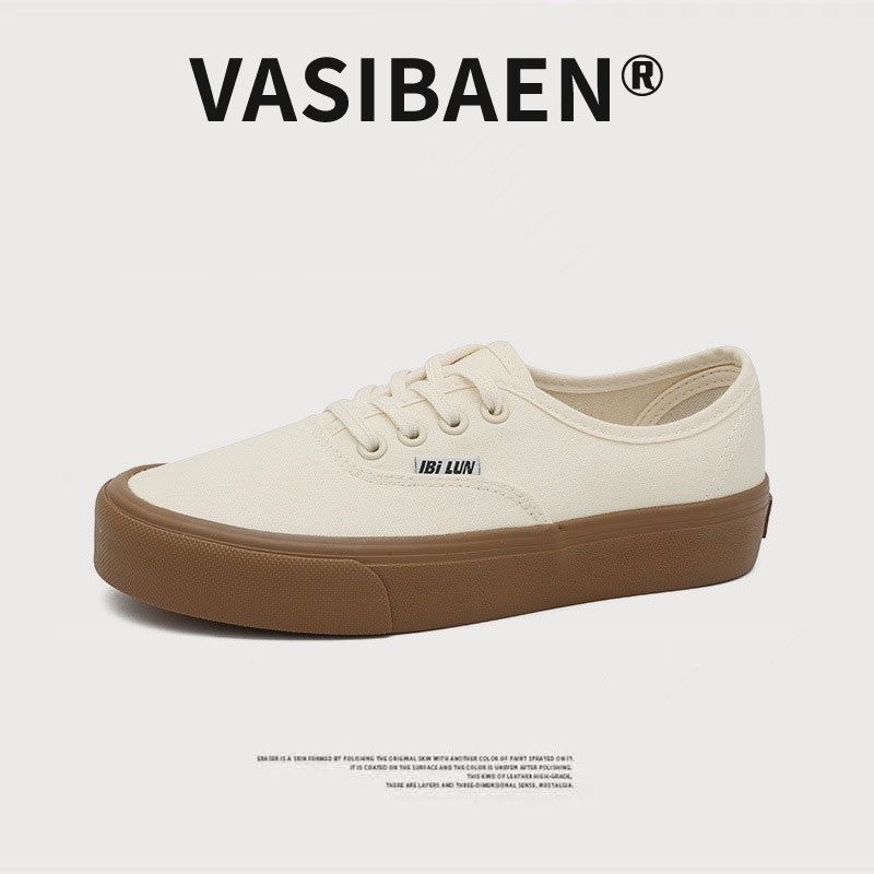 Vasibaen รองเท้าผ้าใบลําลอง อเนกประสงค์ สไตล์คลาสสิค แนวสตรีท เรียบง่าย แฟชั่นสําหรับผู้ชาย