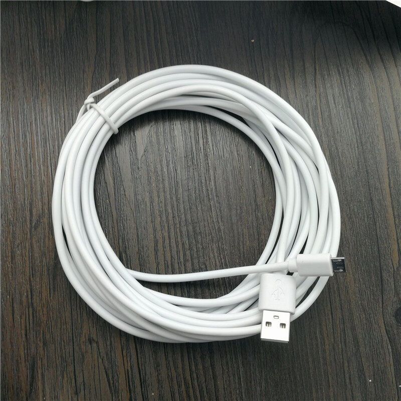 【Ready Stock】Long Micro USB Charger Cord 1m 2m 3m 5m 6m 7m 8m 10m Data Charging Cable For Phones/Cctv/Ip Camera/Monitor for Xiaomi CCTV Data Transmission