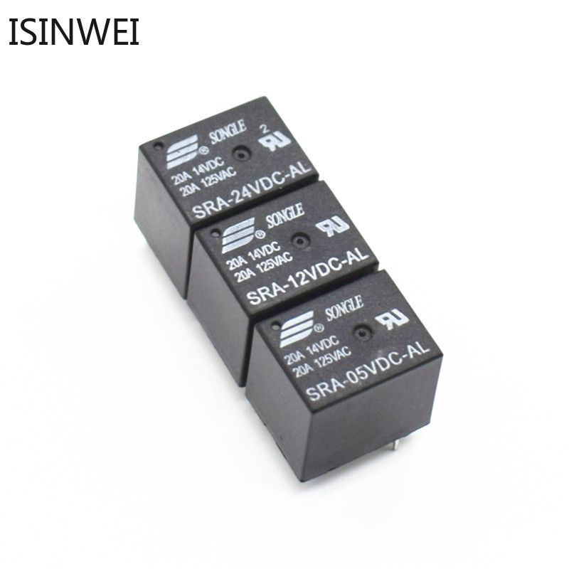 5PCS Automotive Relays SRA-05VDC-AL SRA-12VDC-AL SRA-24VDC-AL 5V 12V 24V 20A T74 4PIN Relay Wholesale Price