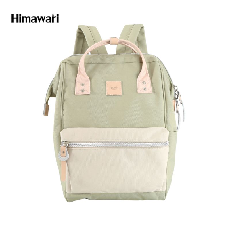 กระเป๋าเป้สะพายหลัง ฮิมาวาริ Himawari Backpack with USB Charging 14" Laptop Compartment 1881 Green Beige