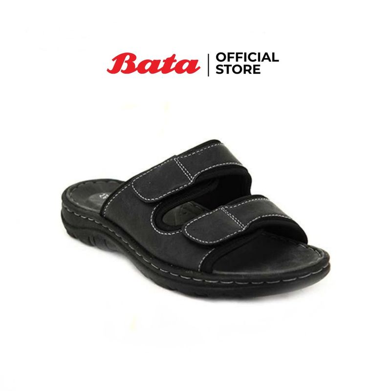 *Best Seller* Bata MEN'S SUMMER รองเท้าแตะผู้ชาย NEO-TRADITIONAL แบบสวม สีดำ รหัส 8616070 Mensandal Fashion SUMMER