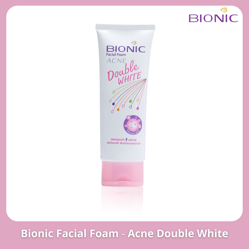 Bionic Facial Foam - Acne Double White 80g (โฟมล้างหน้าไบโอนิค)