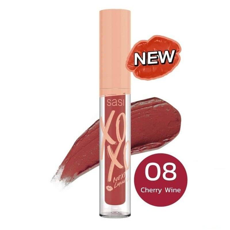 SASI XOXO NEXT Liquid Lip เบอร์ 08 หลอดพลาสติกใส ศศิ เอ็กโอ เอ็กโอ