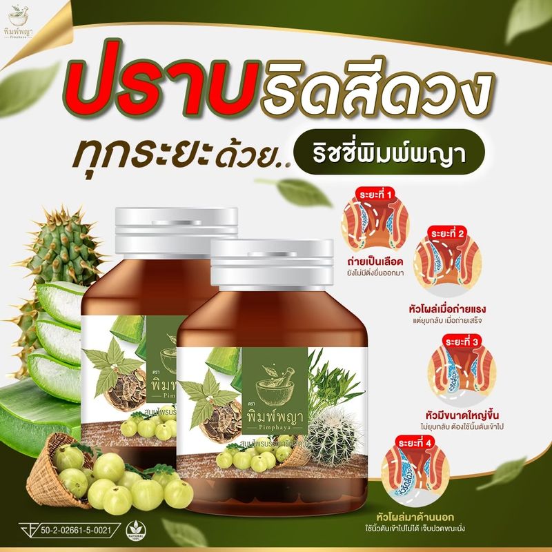 ของแท้ จากบริษัท สมุนไพรริชชี่พิมพ์พญา โปร1แถม1 สำหรับผู้มีอาการ ริดสีดวง ติ่งโผล่ มีหนอง เลือดไหล ได้ทุกอาการ ทุกระยะ