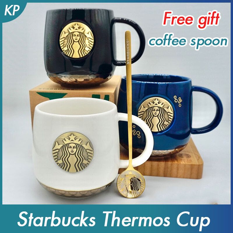 Starbuckแก้วแก้วกาแฟทัมเบลอร์2020 Bronzeถ้วยเซรามิกRetro Mermaidเหรียญรางวัลคู่ครบรอบถ้วย