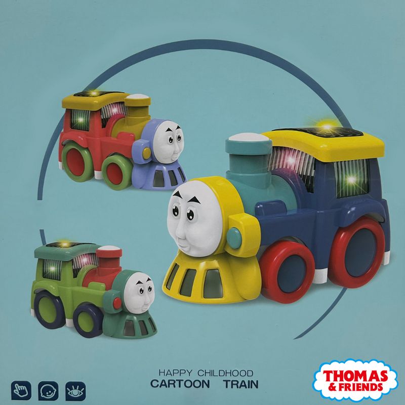 (พร้อมส่ง)ของเล่น ของเล่นรถไฟโทมัส CARTOON TRAIN มีเสียง มีไฟ ชนถอย ดีไซน์สวยงาม