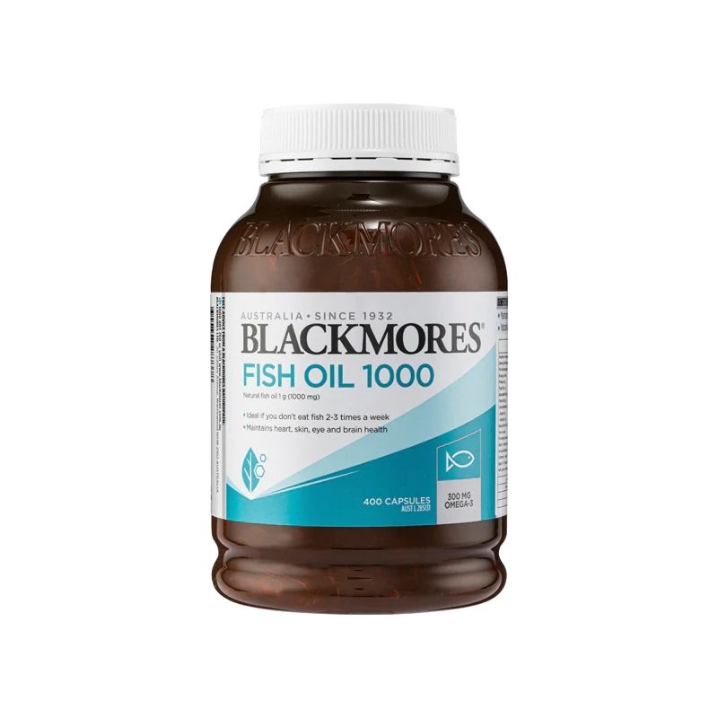 Blackmores Fish Oil 1000mg 400 Capsules น้ำมันตับปลา 1000มิลลิกรัม 400 แคปซูล (หมดอายุ:05 2026)