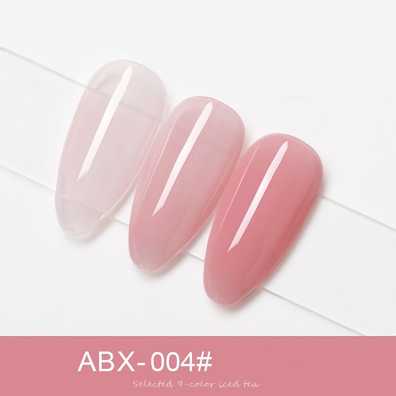 สีทาเล็บเจล เจลอำพัน โทนสีนู้ด สีสุขภาพดี AS ขวดแดง 15ml. ABX Set 01-09 เฉดสี