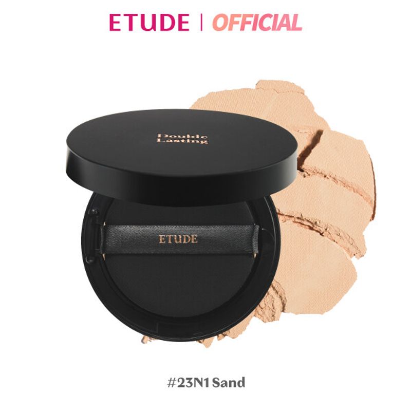 ETUDE Double Lasting Pact (11 g) (แป้งฝุ่นอัดแข็ง ให้สัมผัสบางเบา ปกปิดเนียนแน่นตลอด 12 ชม)