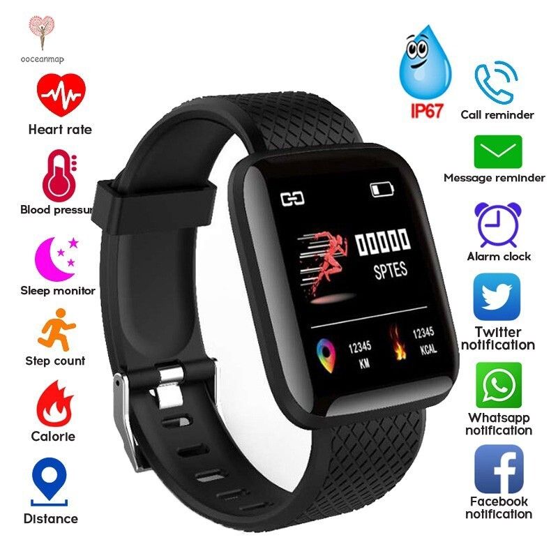 🎁ผลิตภัณฑ์ของแท้ + จัดส่งฟรี🎁Smart Watch อัตราการเต้นหัวใจความดันโลหิตติดตามการออกกำลังกายผู้ชายผู้หญิงสมาร์ทสายรัดข้อมือกันน้ำกีฬา S Mart W Atch สำหรับ Android IOS