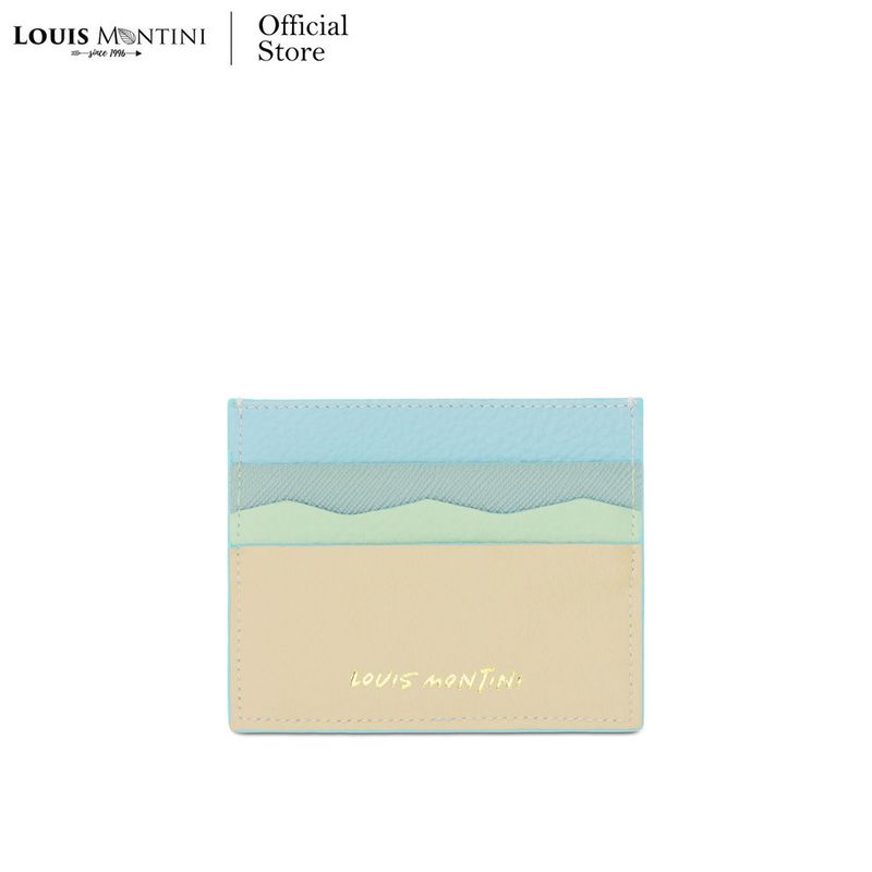 Louis Montini (Dreamy House) กระเป๋าใส่บัตรเครดิต หนังวัวแท้ WK33