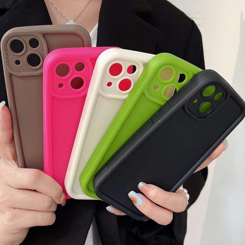 ⚡พร้อมส่ง⚡เรียบง่าย Macaro Candy สีกันกระแทก เคสสำหรับมือถือ For เคส iPhone 15 11 13 12 14 Pro Max X XS Max XR 6 6s 7 8 Plus SE 2020 2022 หรูหรา ซิลิโคนนิ่ม เคสโทรศัพท์มือถ