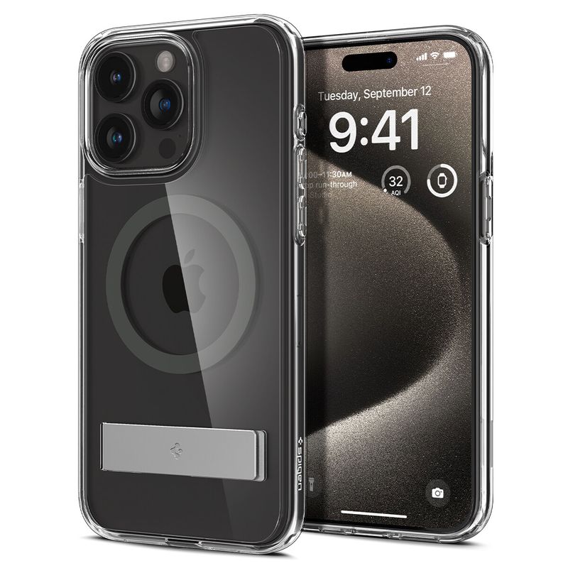 SPIGEN เคสสำหรับ รุ่น iPhone 15 [Ultra Hybrid S MagFit] Dual Layered for Heavy Duty Protection with Kickstand / เคส iPhone 15 Pro Max 15 Pro 15 Plus 15