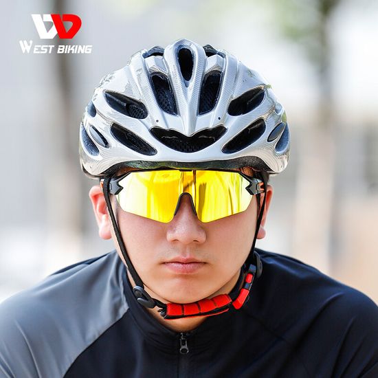 WEST BIKING แว่นกันแดดสำหรับปั่นจักรยาน HD UV400แว่นตาป้องกันแว่นตาสำหรับปั่นจักรยานแว่นตาสำหรับเล่นกีฬากลางแจ้งจักรยานเสือภูเขา