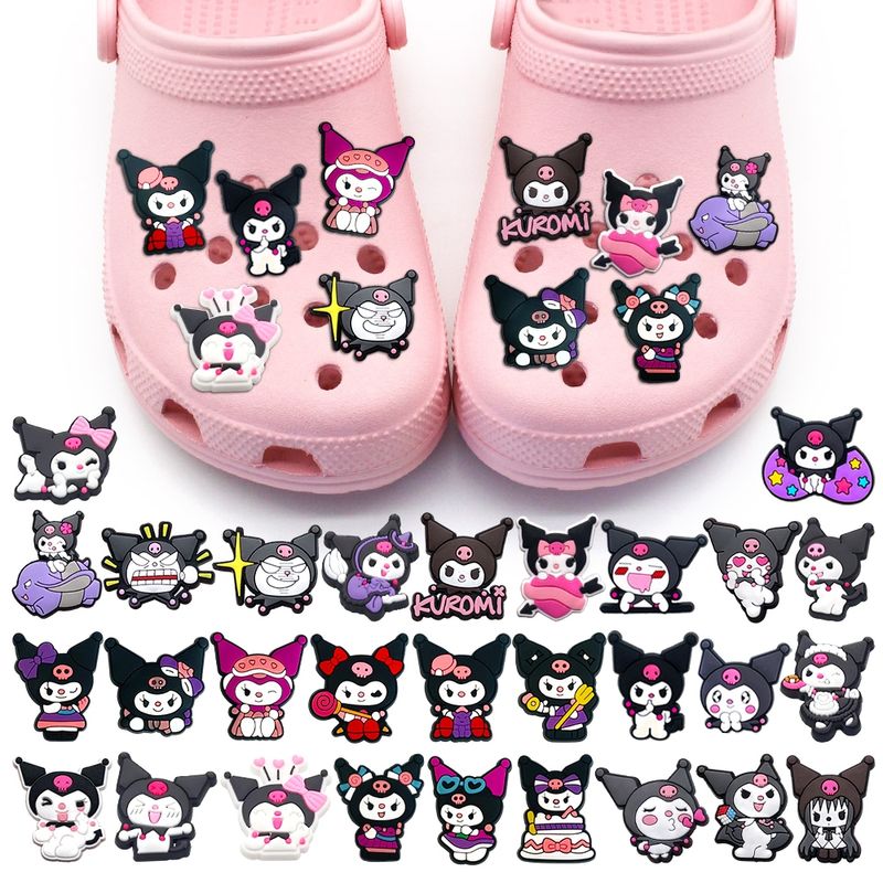 Jibbitz น่ารัก 1 ชิ้น การ์ตูน sanrio Kuromi Crocs เสน่ห์รองเท้า Pin อุปกรณ์เสริมตกแต่งรองเท้าแตะหัวเข็มขัดเด็กสาวของขวัญ