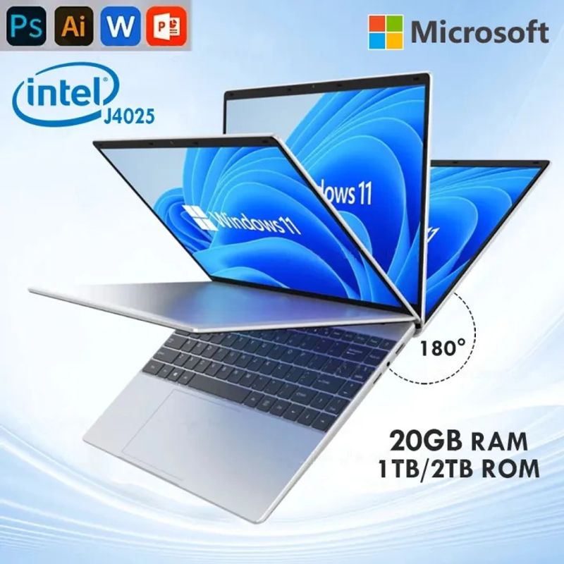 2024 แล็ปท็อปใหม่ 14.1 นิ้ว Windows 11 แล็ปท็อปเกมมิ่ง Intel J4025 20GB 1TB 1920 * 1080 ความละเอียดสำนักงานการศึกษาคอมพิวเตอร์พีซี