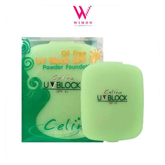 แป้งพริตตี้ รีฟิล Celina UV Block Oil Free Powder Foundation SPF15 แป้งพัฟ เซลิน่า ยูวีบล็อก