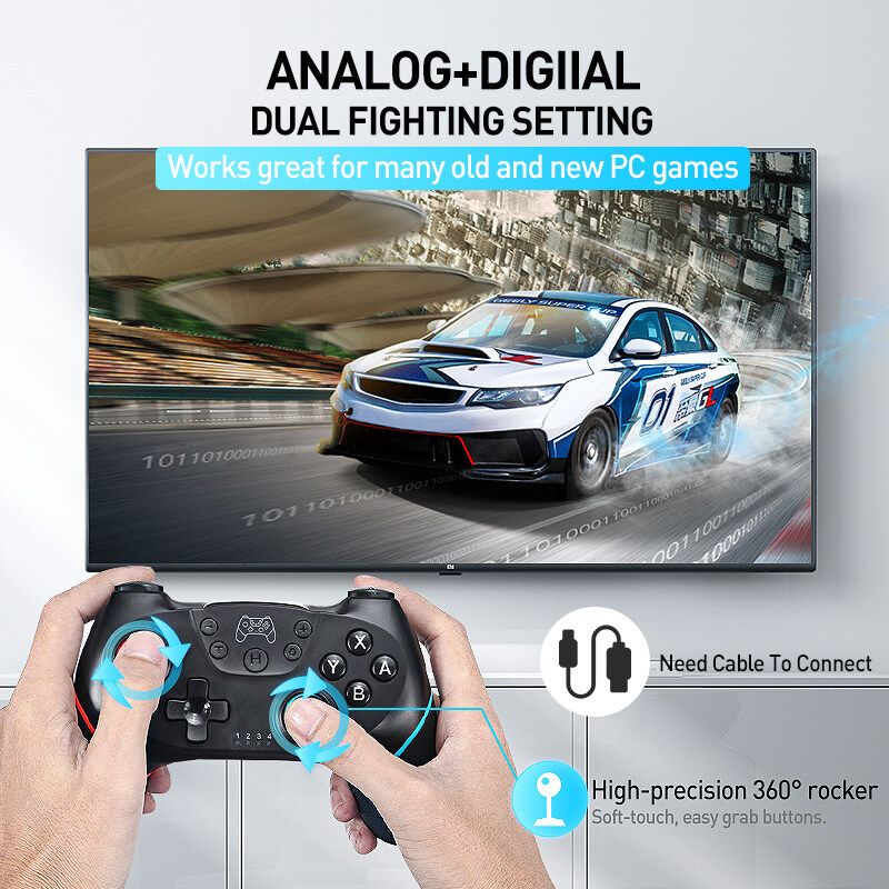 จอย Pro สวิตซ์ คอนโทรลเลอร์ Joy Pro Switch Wireless Bluetooth Controller Gamepad For Nintendo Switch Pro Controller Game Joystick Joypad Remote Console ตัวควบคุมเกม จอยสติ๊กเกม วิชาชีพ ด้ามจับ จอยสติ๊ก เกมคอนโซล คอนโทรลเลอร์ คอนโทรลเลอร์ไร้สาย