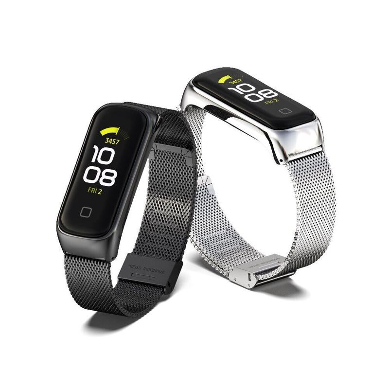 สายนาฬิกาสำหรับ Samsung Galaxy Fit 2สายรัดข้อมือสเตนเลสสร้อยข้อมือเหล็กสำหรับผู้หญิงผู้ชายสำหรับ Galaxy Fit Fit Fit 2