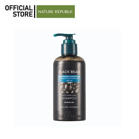 NATURE REPUBLIC BLACK BEAN ANTI HAIR LOSS SHAMPOO (300ML) แชมพู ช่วยลดปัญหาผมหลุดร่วง และรังแค